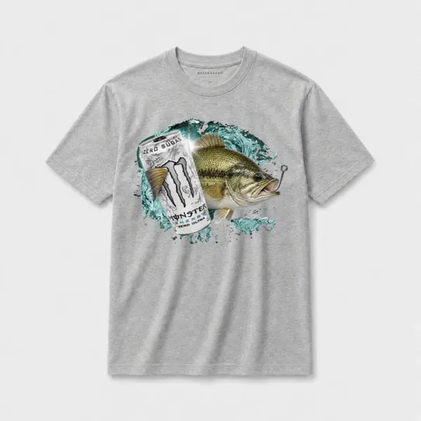 Zero sugar full send hooked bass t shirt gy
