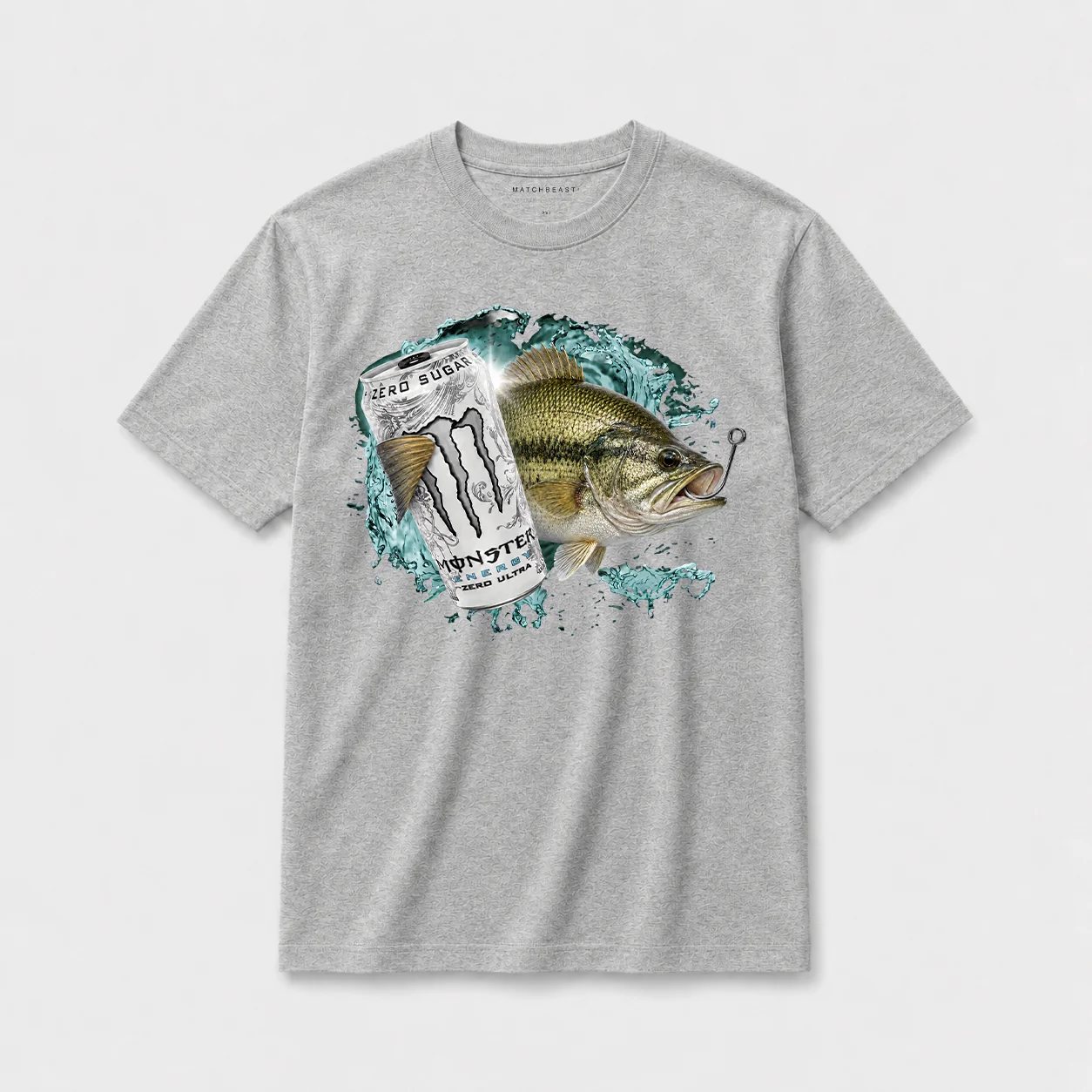 Zero sugar full send hooked bass t shirt gy
