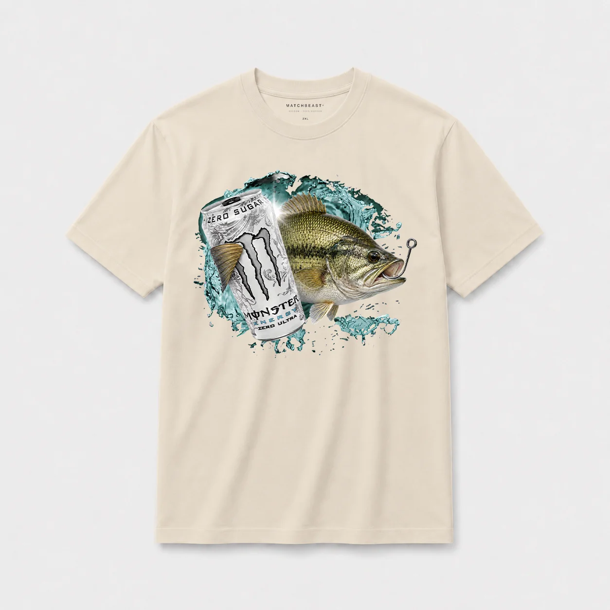 Zero sugar full send hooked bass t shirt s