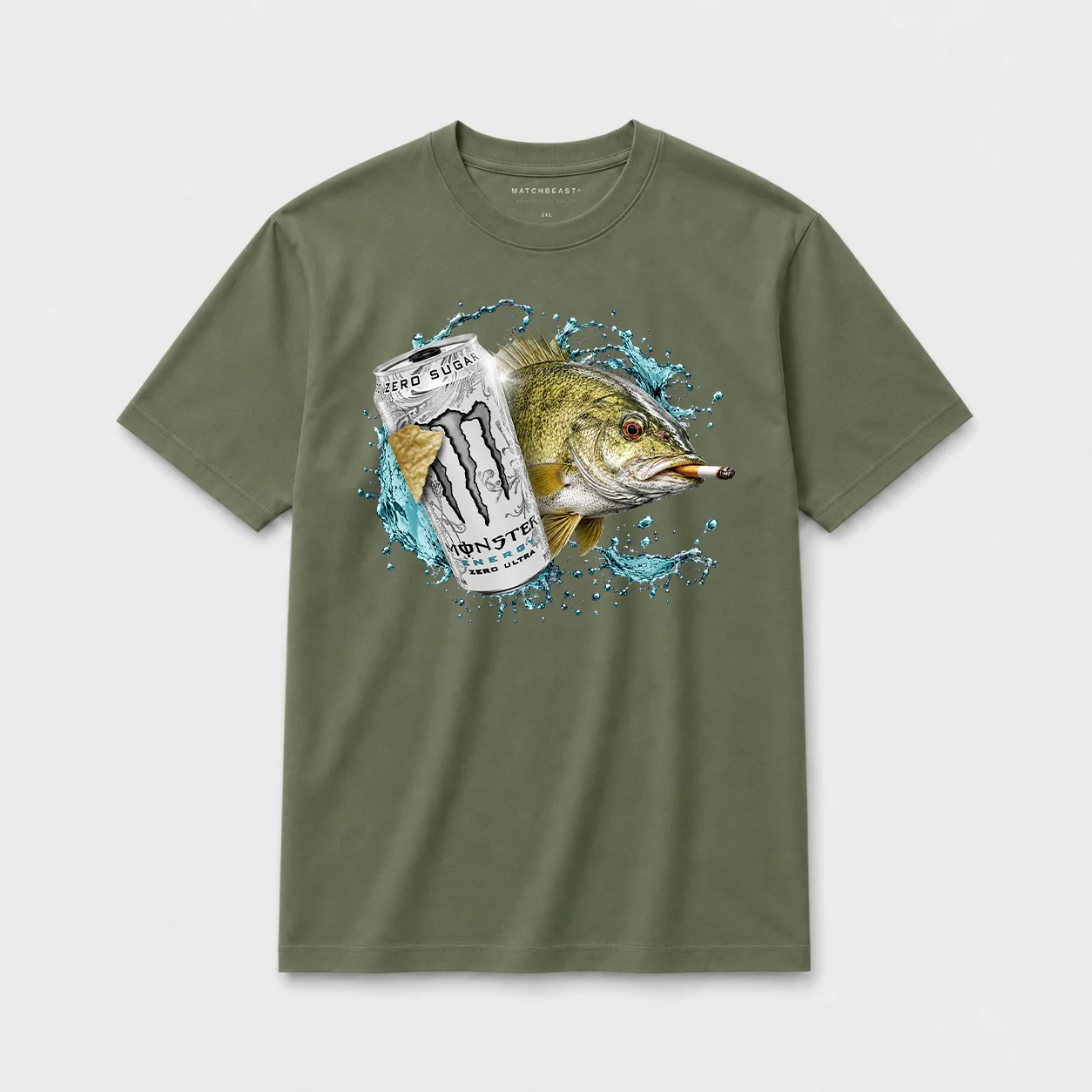 Zero sugar full send small mouth bass t shirt gn