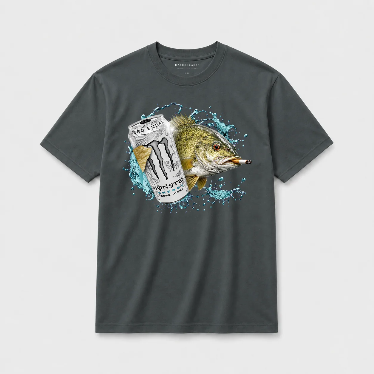 Zero sugar full send small mouth bass t shirt gy