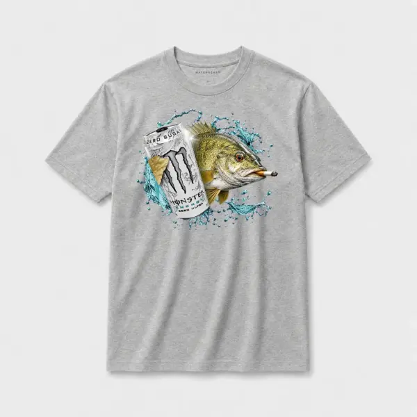 Zero sugar full send small mouth bass t shirt gy