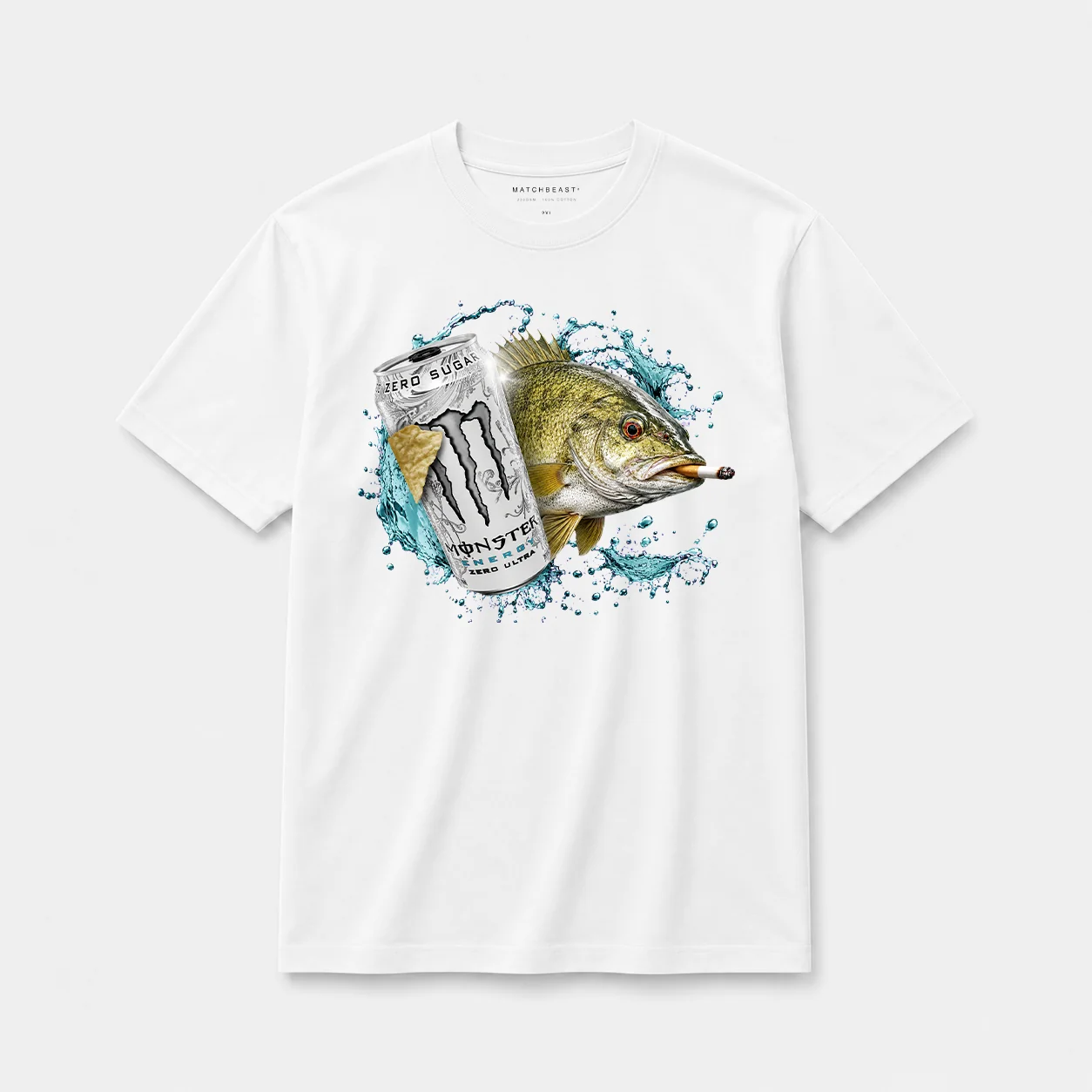Zero sugar full send small mouth bass t shirt w