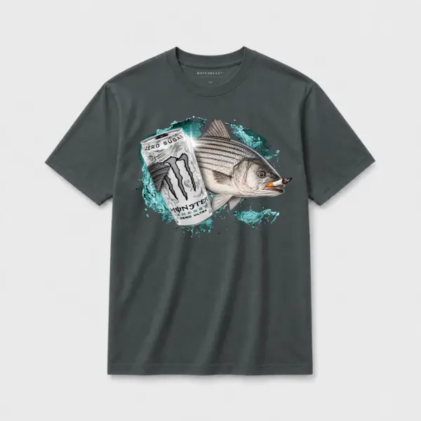 Zero sugar full send striper t shirt gray