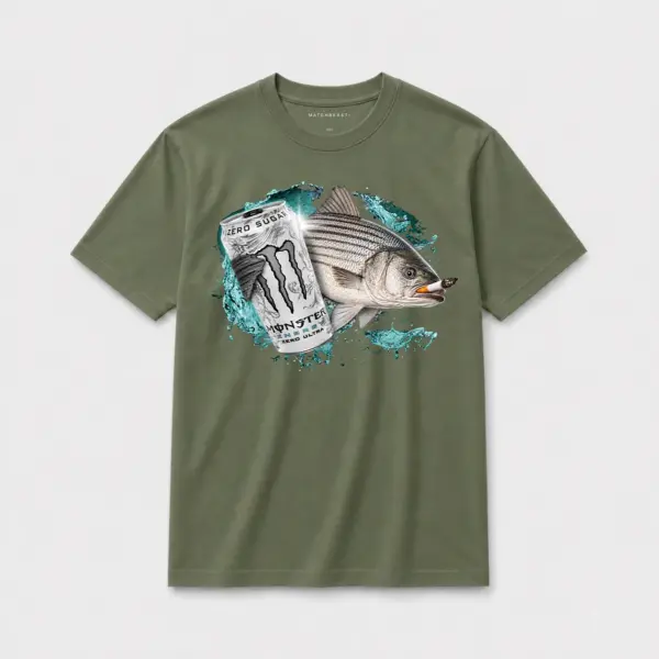 Zero sugar full send striper t shirt green