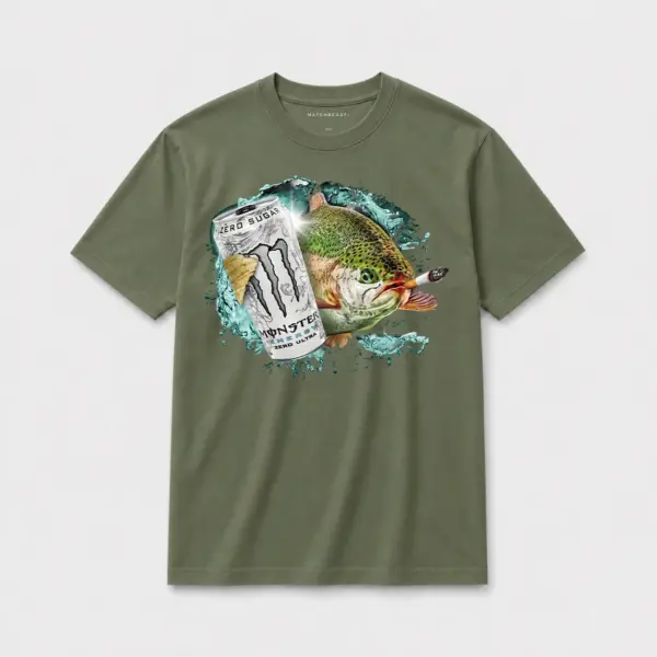 Zero sugar full send trout t shirt green