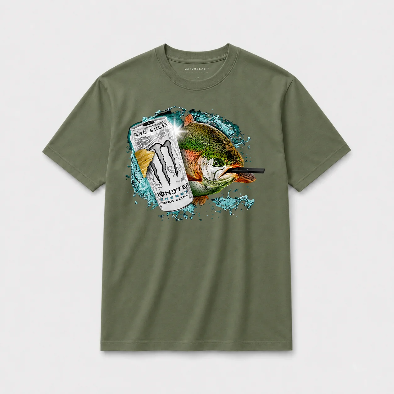 Zero sugar full send trout vape green