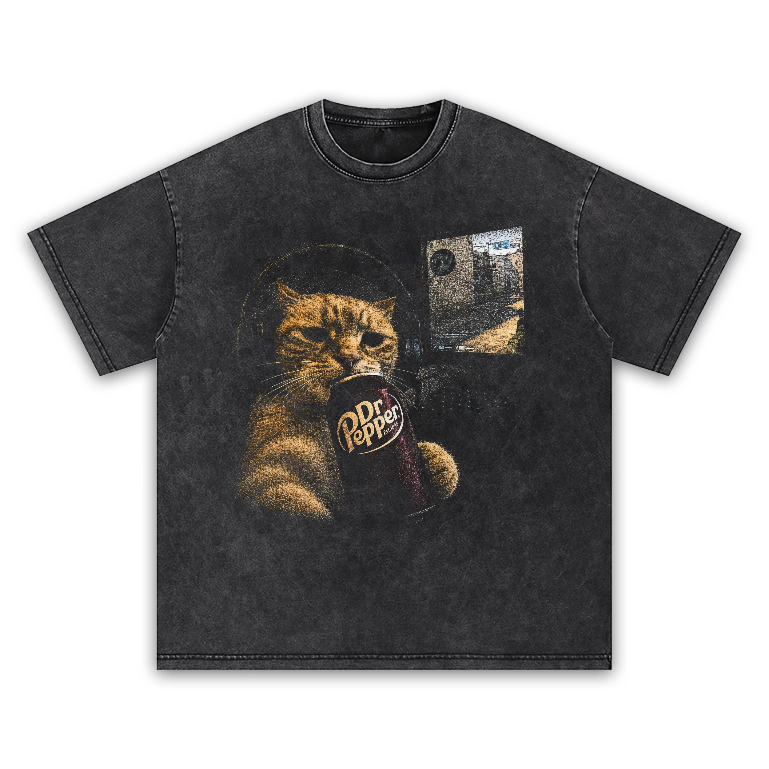 23 flavor gamer cat t shirt washed20black202320flavor20gamer20cat20t shirt.webp
