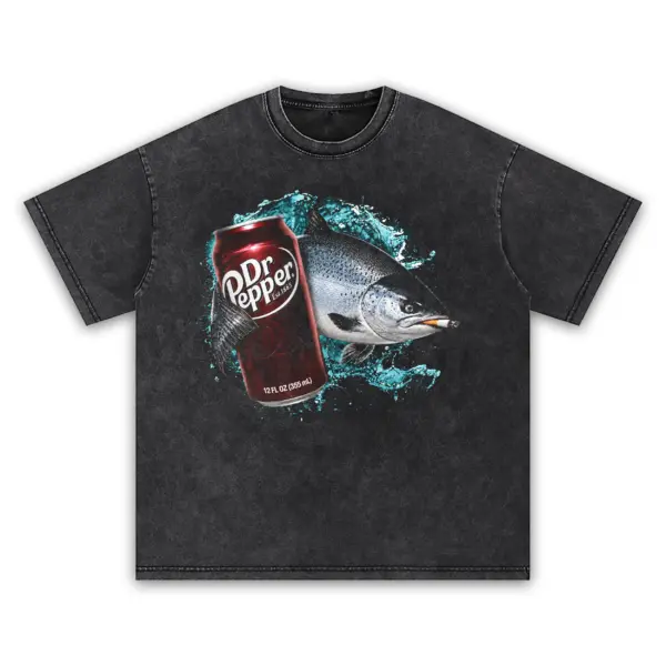 23 flavor salmon vintage t shirt washed20black202320flavor20salmon.webp