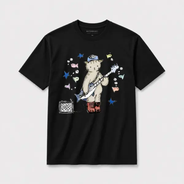 Bass cat t shirt black2003.webp