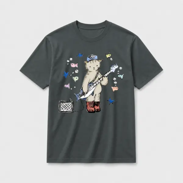 Bass cat t shirt dark20gray2003.webp