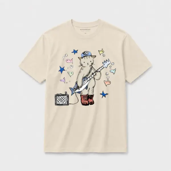 Bass cat t shirt light20sand2003.webp