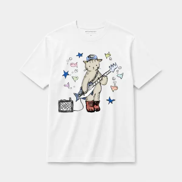 Bass cat t shirt white2003.webp