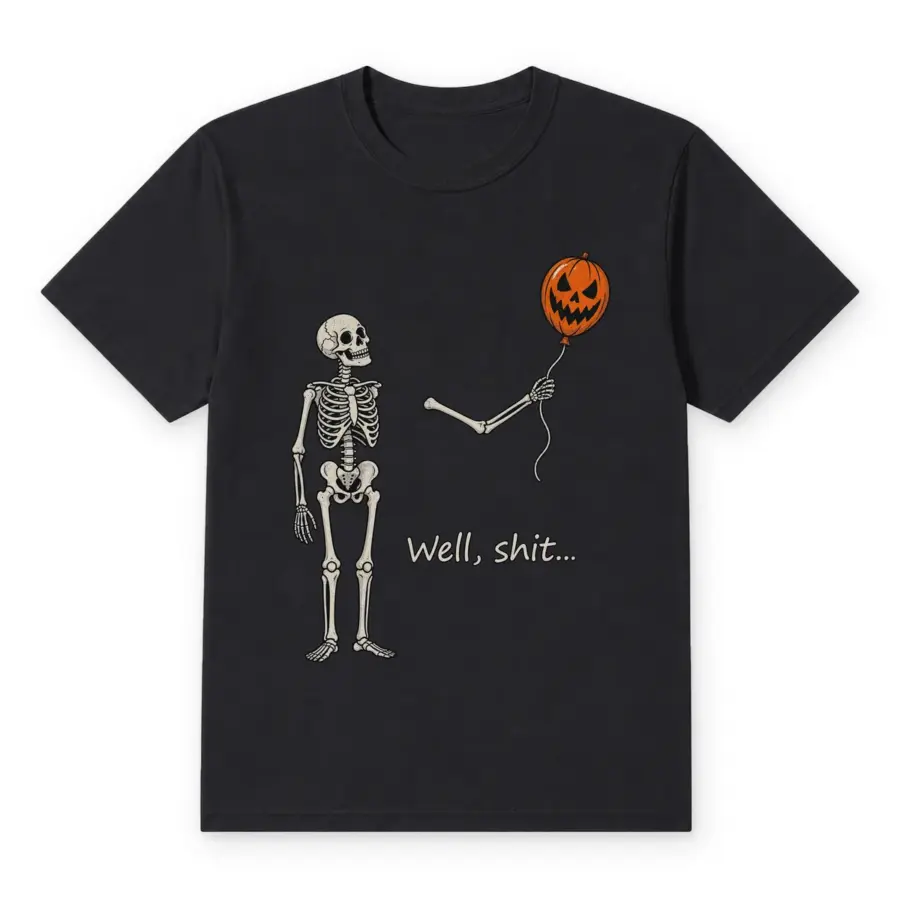 Black wrong balloon skeleton