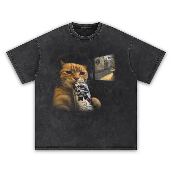 Blue collar gamer cat t shirt washed20black20blue20collar20gamer20cat.webp