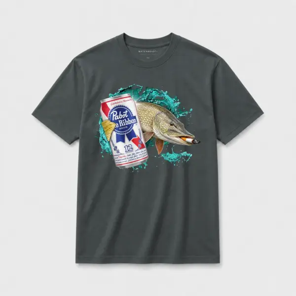 Blue ribbon pike smoke t shirt dark20gray20blue20ribbon20pike20smoke.webp
