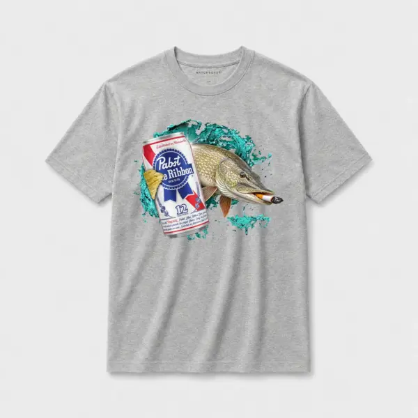 Blue ribbon pike smoke t shirt gray20blue20ribbon20pike20smoke.webp