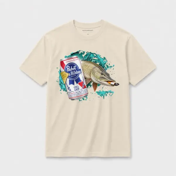 Blue ribbon pike smoke t shirt light20sand20blue20ribbon20pike20smoke.webp