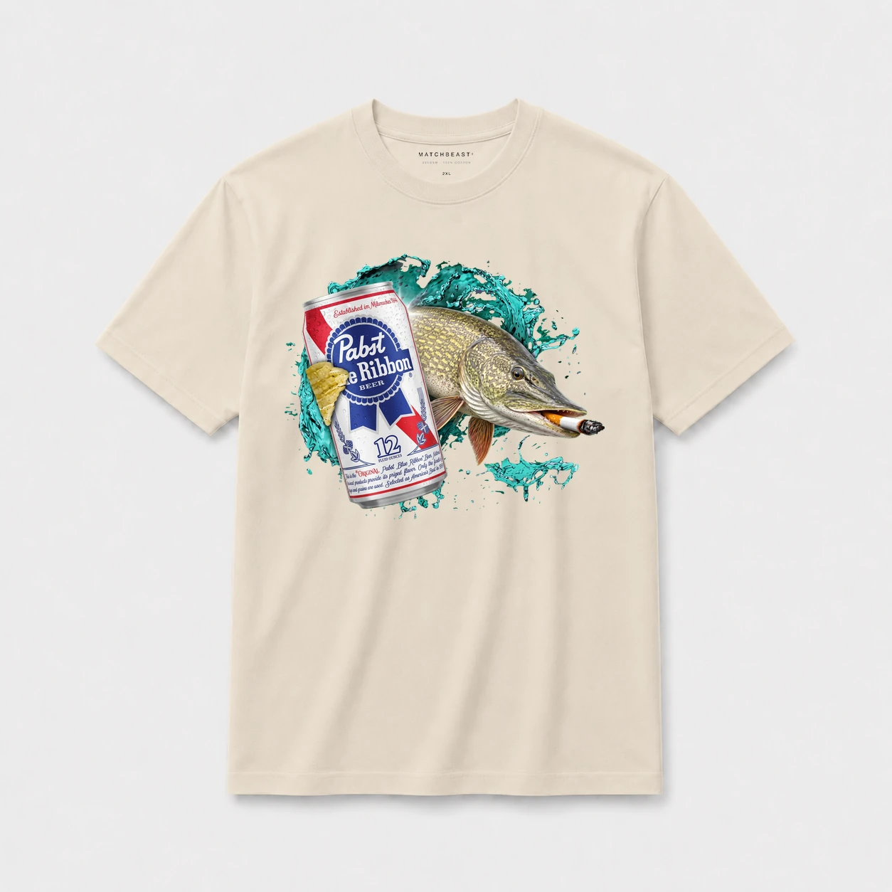 Blue ribbon pike smoke t shirt light20sand20blue20ribbon20pike20smoke.webp