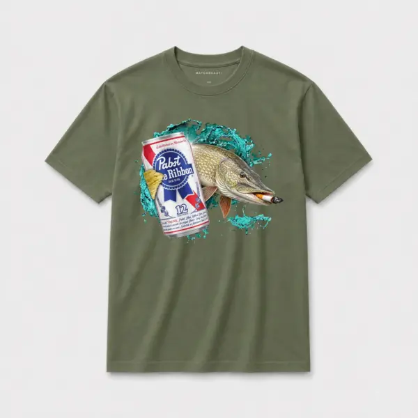 Blue ribbon pike smoke t shirt olive20green20blue20ribbon20pike20smoke.webp