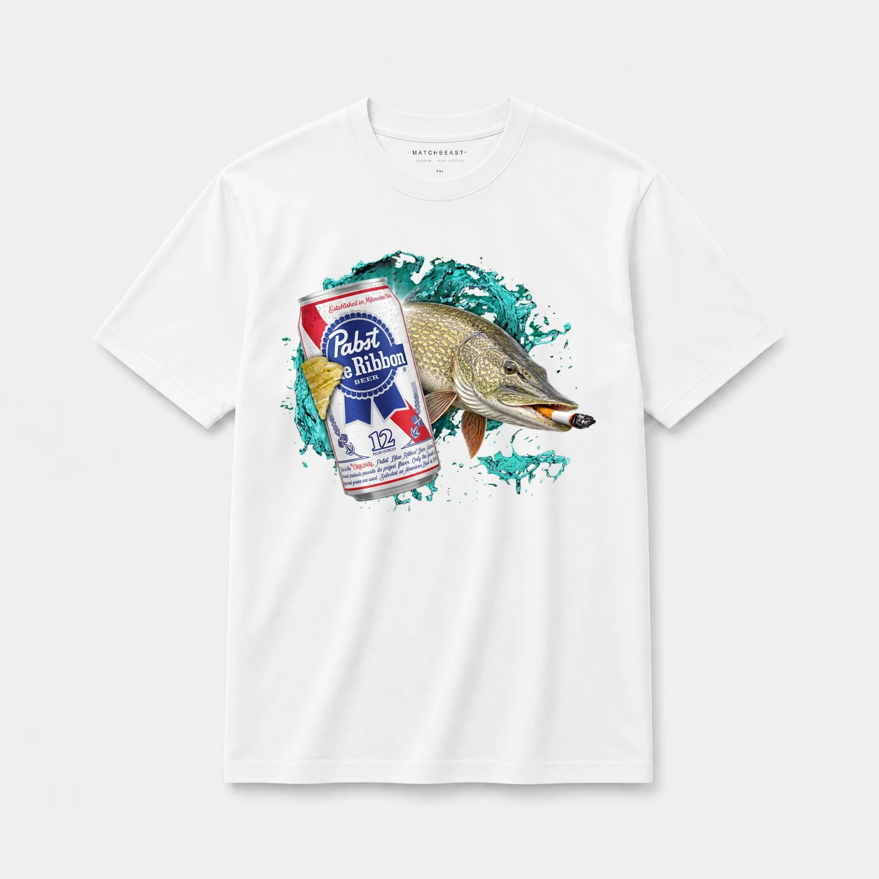 Blue ribbon pike smoke t shirt white20blue20ribbon20pike20smoke.webp
