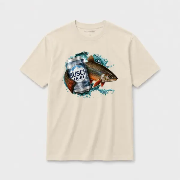 Brook trout busch light classic t shirt light20sand20brook20trout20busch20light20classic.webp