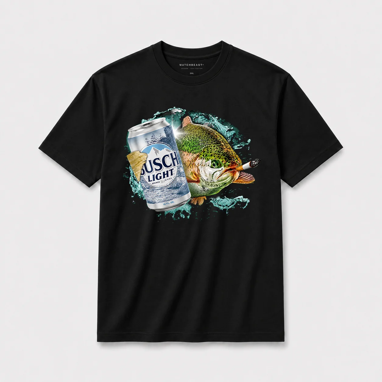 Busch light trout t shirt b