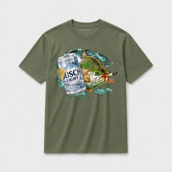 Busch light trout t shirt gn