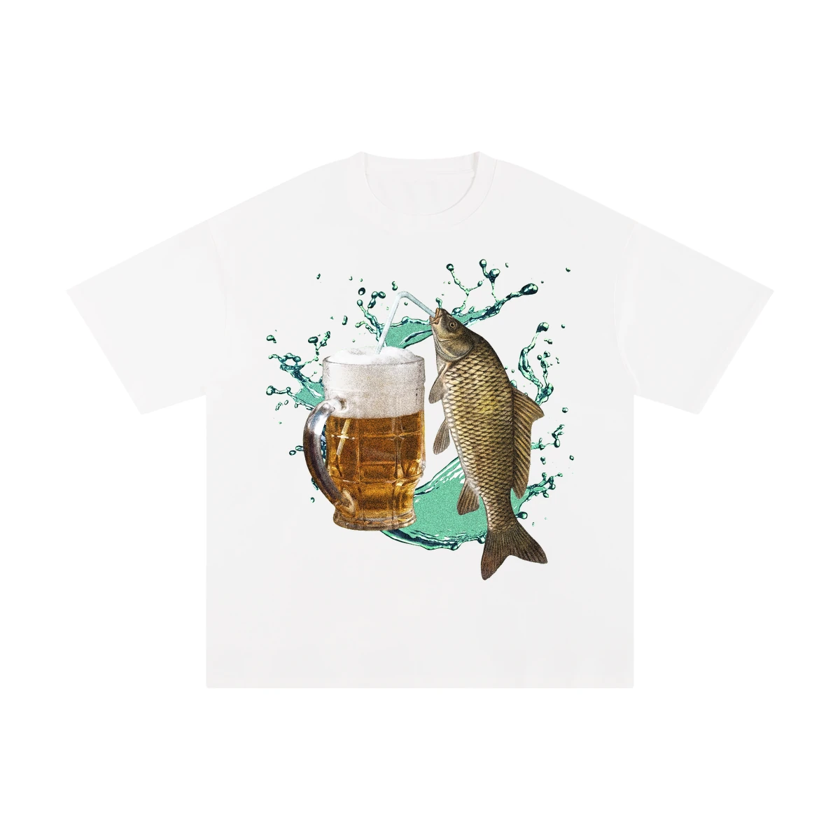 Carp beer premium t shirt white 120carp beer.webp