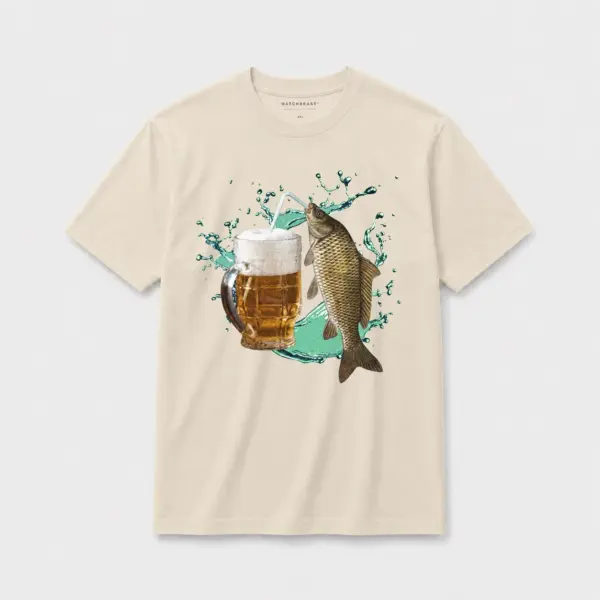 Carp beer t shirt light20sand20carp beer.webp