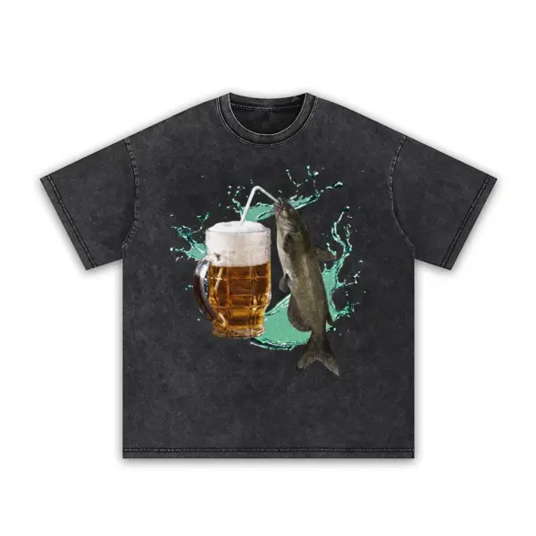 Catfish beer premium t shirt washed20black20catfish beer.webp