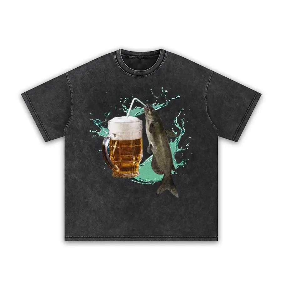 Catfish beer premium t shirt washed20black20catfish beer.webp