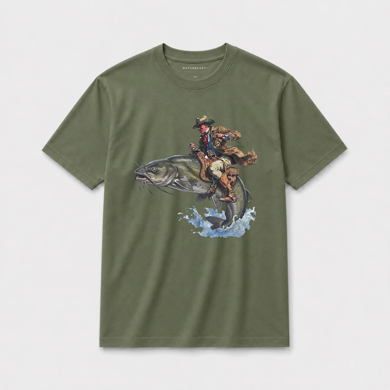 Catfish rider t shirt olive20green20catfish20rider.webp