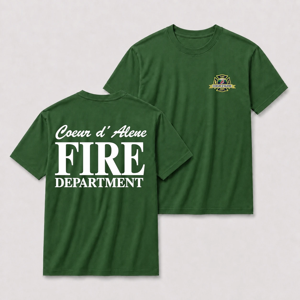 Coeur dalene fire department tribute oversize tee green20coeur20dalene20fire20department20tribute20t shirt.webp