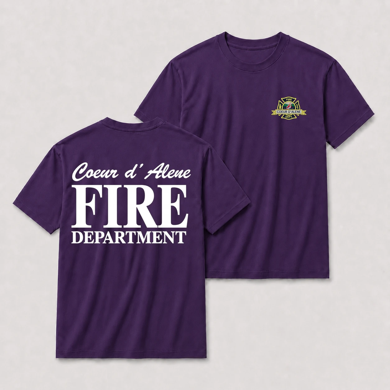 Coeur dalene fire department tribute oversize tee purple20coeur20dalene20fire20department20tribute20t shirt.webp