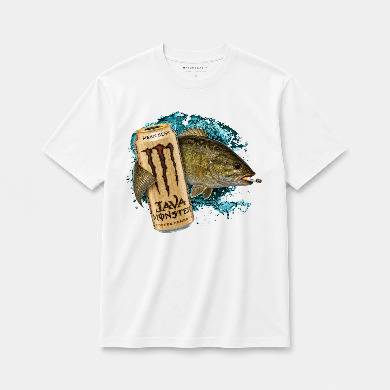 Coffee boost smallmouth t shirt white20coffee20boost20smallmouth.webp