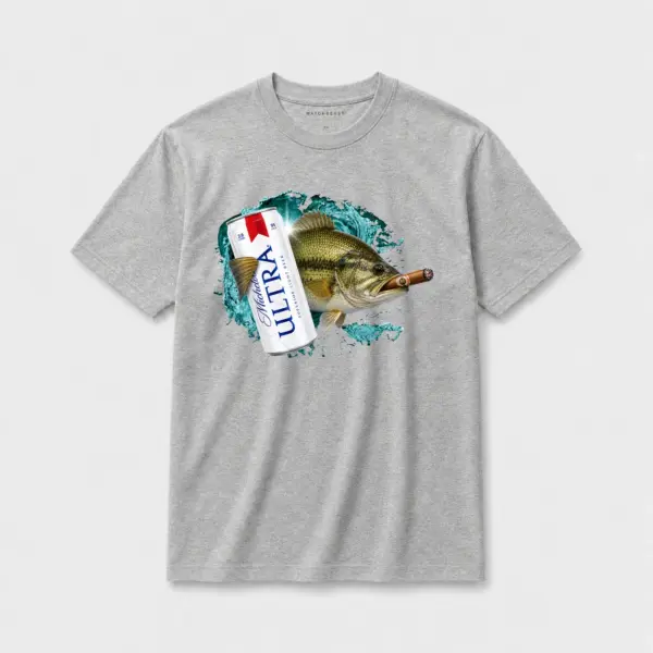 Cold one cigar bass oversize tee gray20cold20one20cigar20bass20t shirt.webp