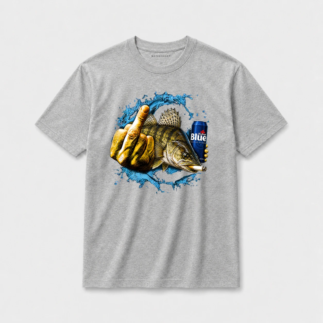 Cold one flip off walleye t shirt gray20cold20one20flip off20walleye20t shirt.webp