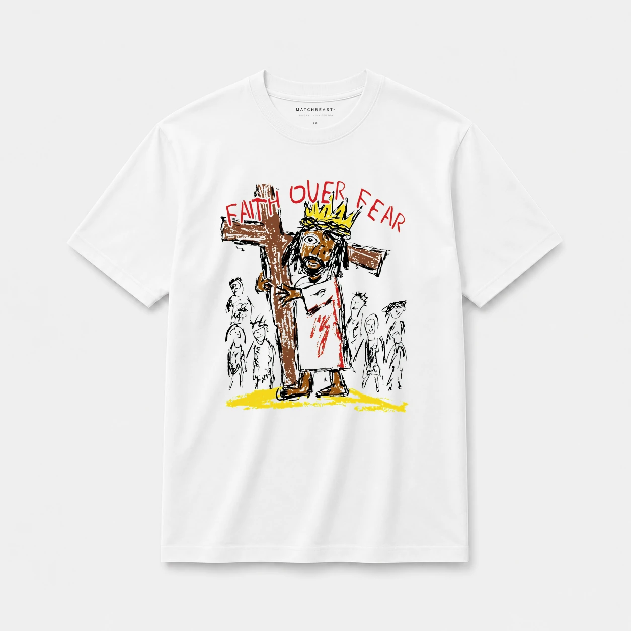 Faith over fear t shirt white2001.webp