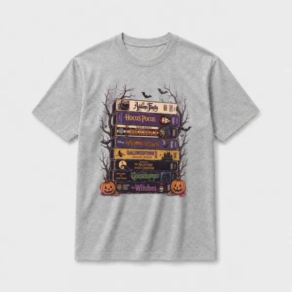 Halloween movie night t shirt gray20halloween20movie20night.webp