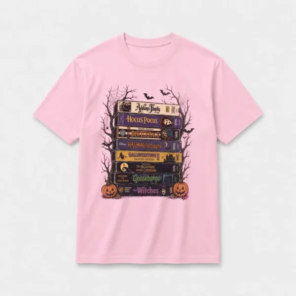 Halloween movie night t shirt pink20halloween20movie20night.webp