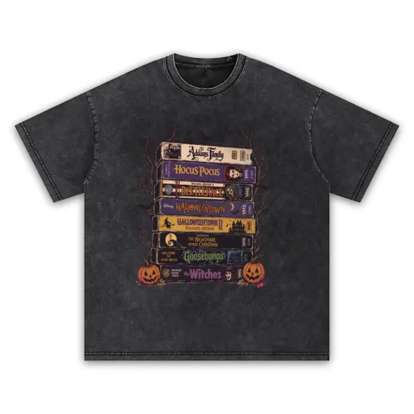 Halloween movie night vintage t shirt washed20black20halloween20movie20night.webp