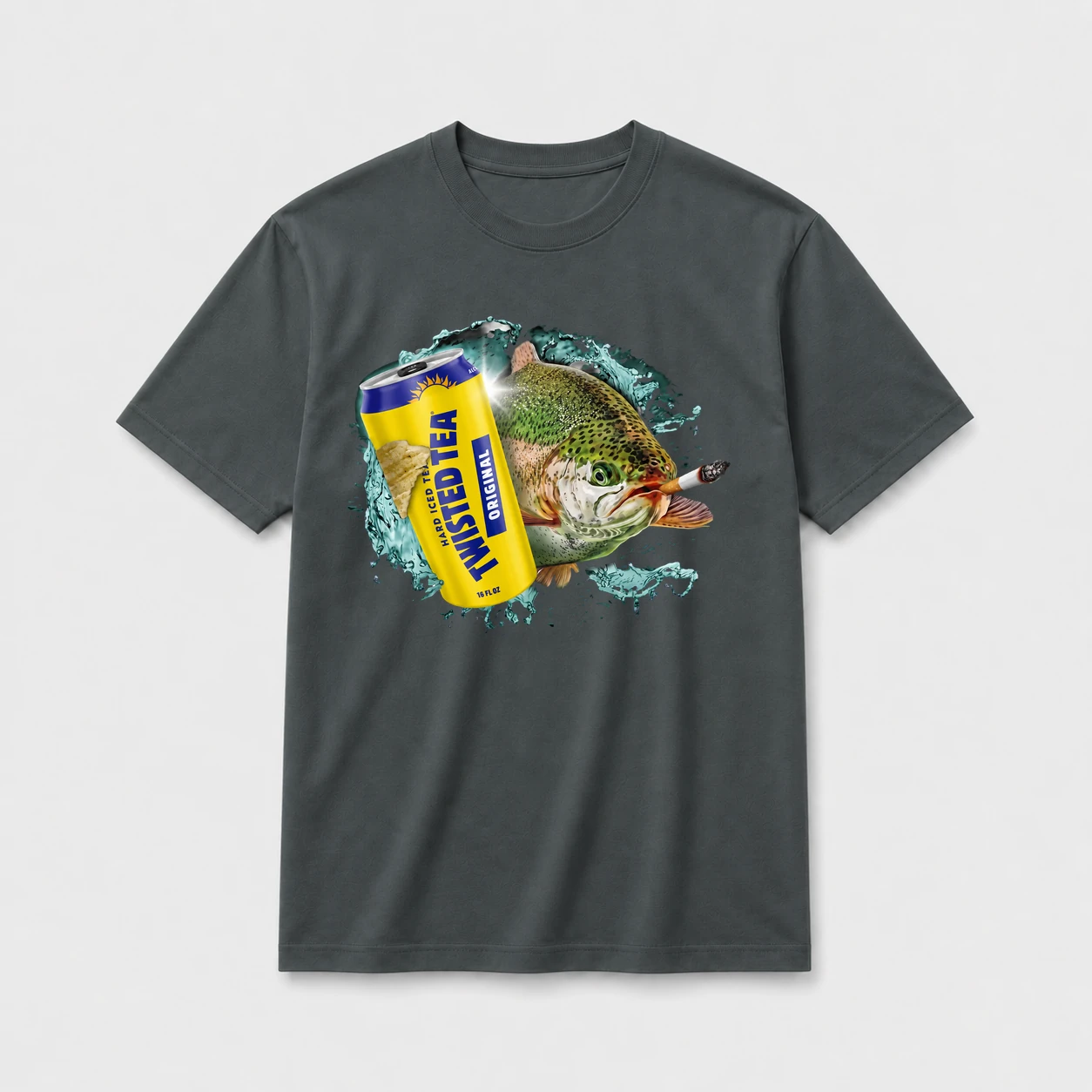 Hard tea trout oversize tee dark20gray20hard20tea20trout.webp