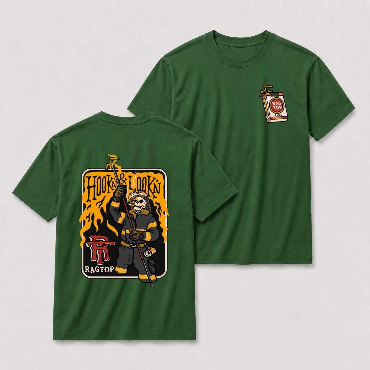 Hook lookn firefighter oversize tee green20hook2020lookn20firefighter20t shirt.webp