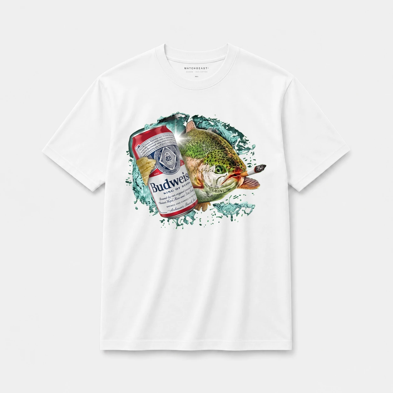 King lager trout smoke t shirt white20king20lager20trout20smoke.webp