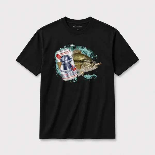 Largemouth bass blue ribbon joint t shirt black20largemouth20bass20blue20ribbon20joint.webp