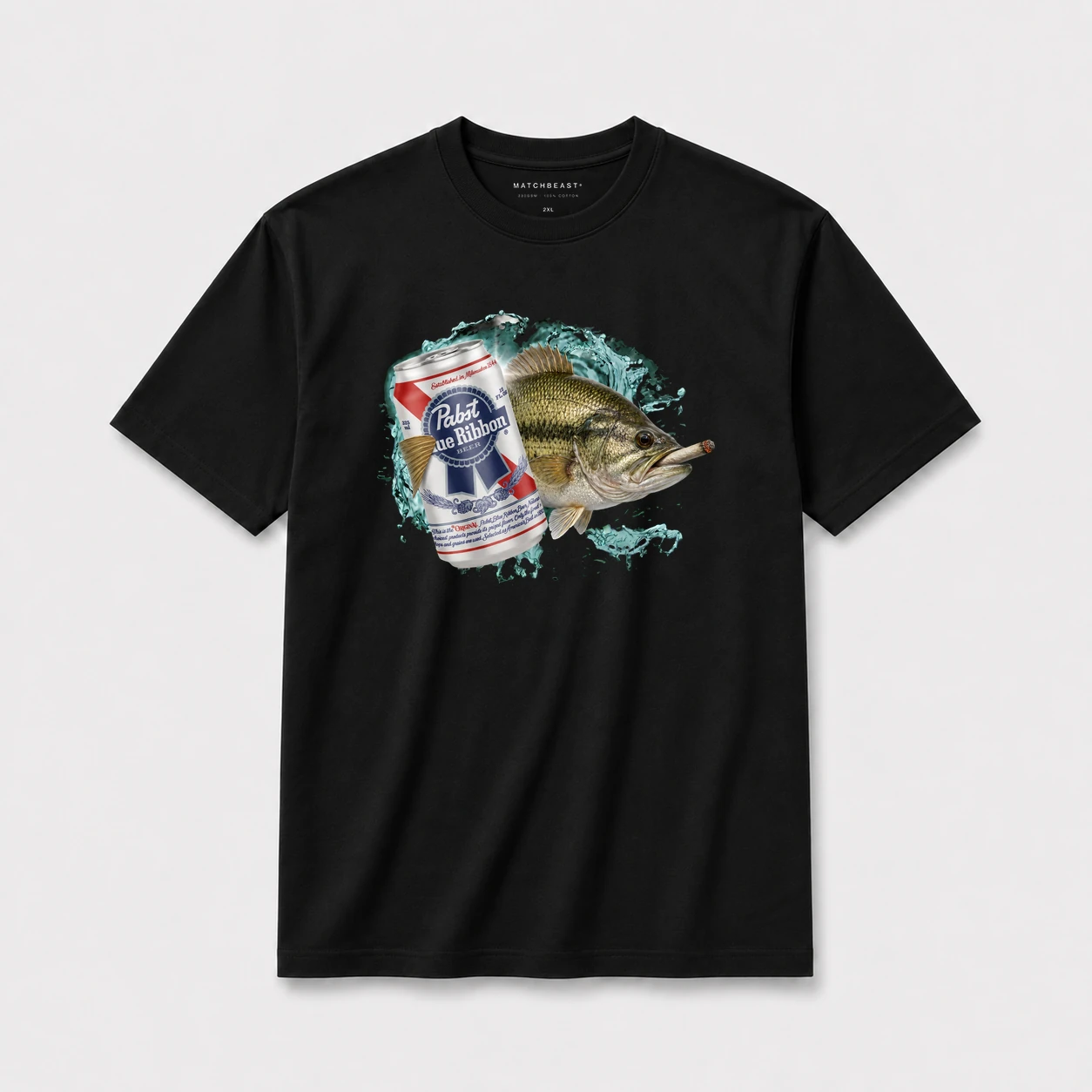Largemouth bass blue ribbon joint t shirt black20largemouth20bass20blue20ribbon20joint.webp