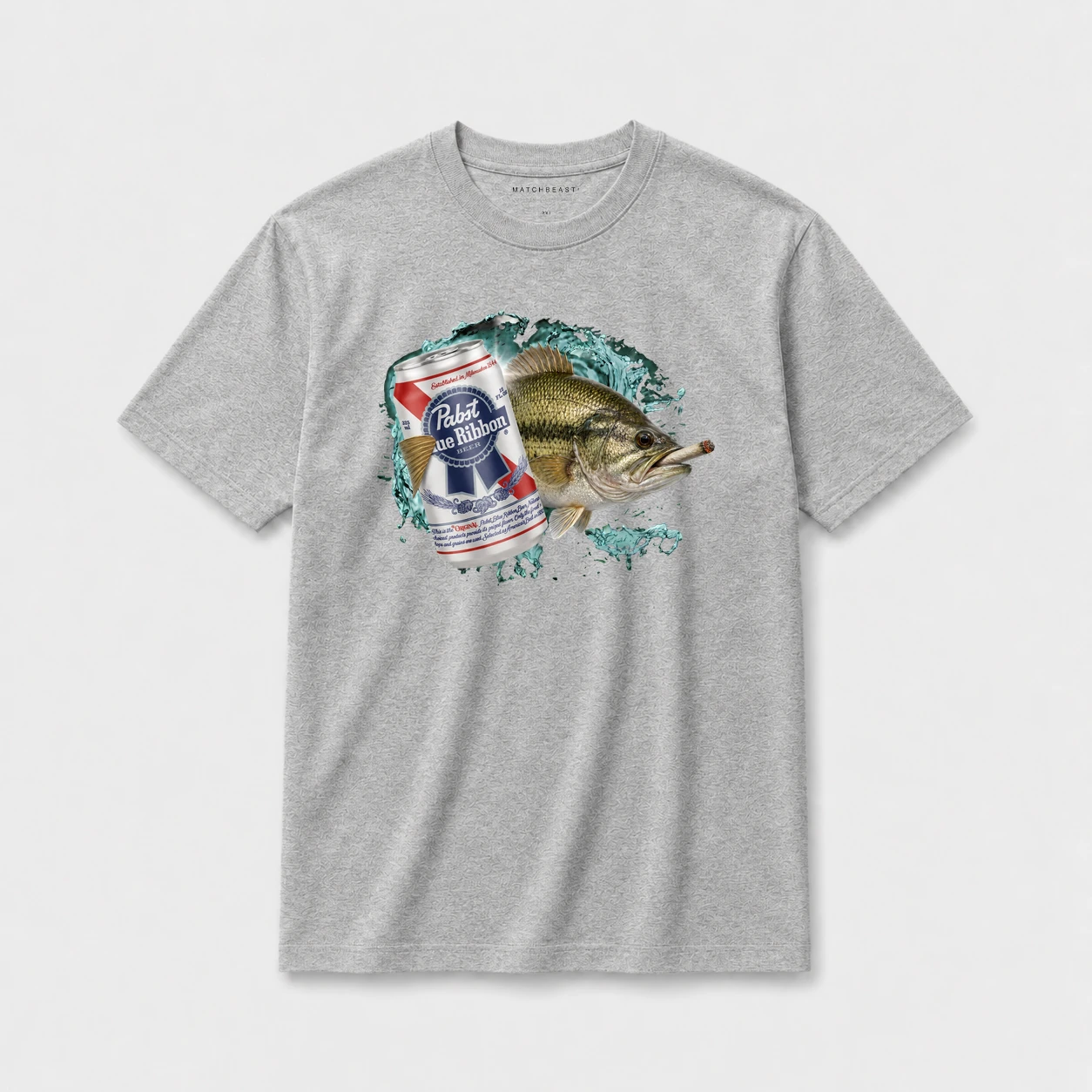 Largemouth bass blue ribbon joint t shirt gray20largemouth20bass20blue20ribbon20joint.webp