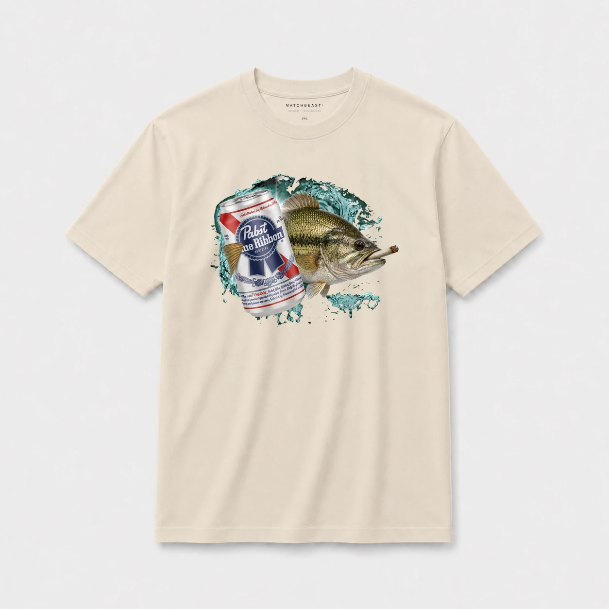 Largemouth bass blue ribbon joint t shirt light20sand20largemouth20bass20blue20ribbon20joint.webp