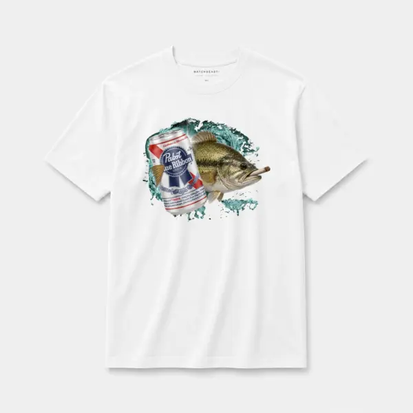 Largemouth bass blue ribbon joint t shirt white20largemouth20bass20blue20ribbon20joint.webp
